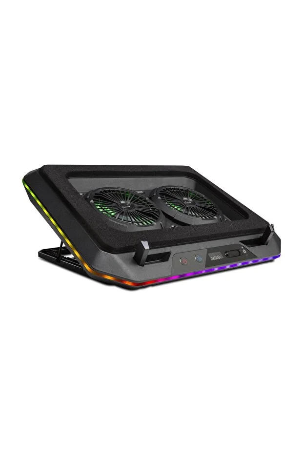 Gaming Gt200 Laptop Soğutucu Notebook Stand,3000 Rpm, 10 Rgb Işık Kontrolü , 15.6 -17 Inch
